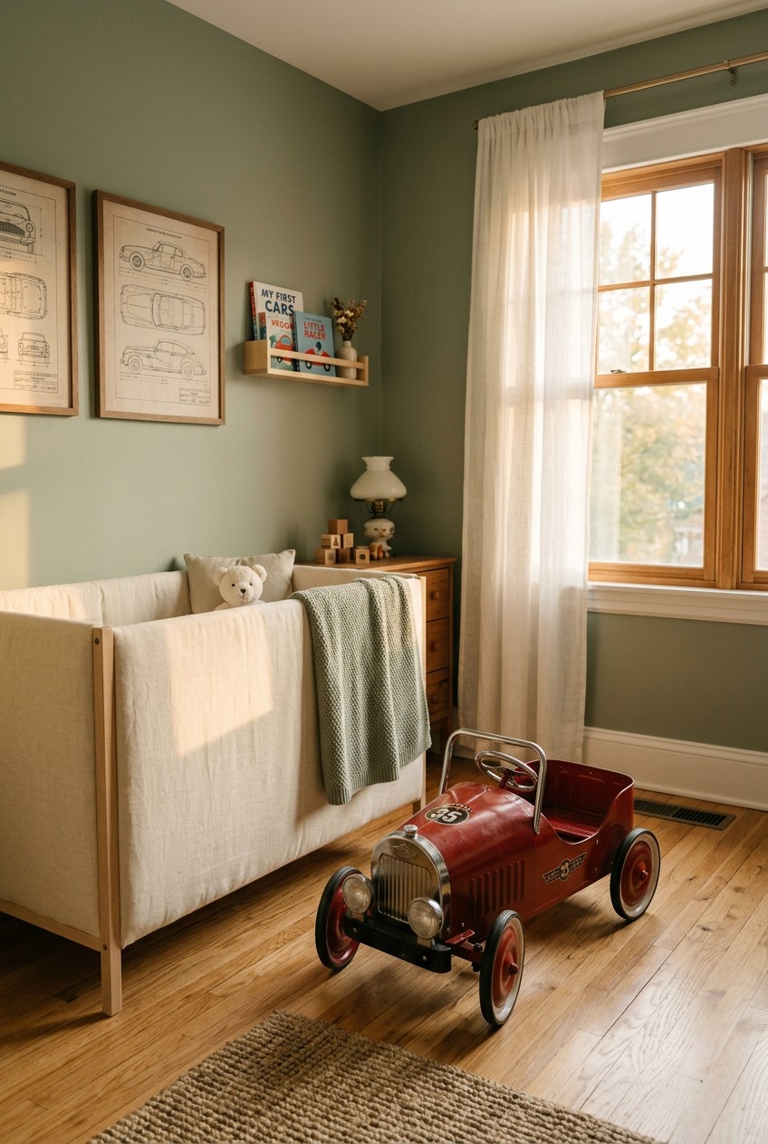 vintage car nursery baby boy - 19 Vintage Car Nursery Baby Boy for Every Budget
