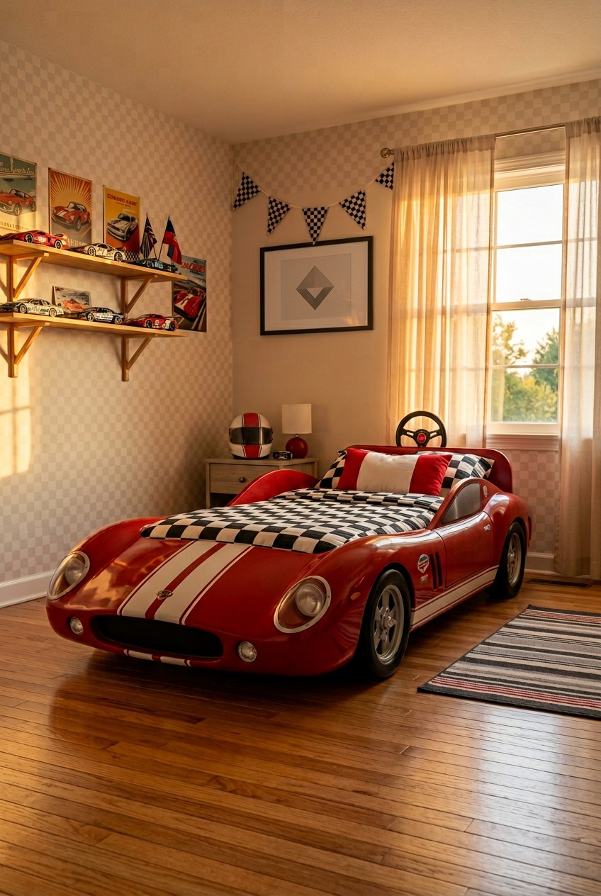 race car toddler room - 18 Race Car Toddler Room You Need to See