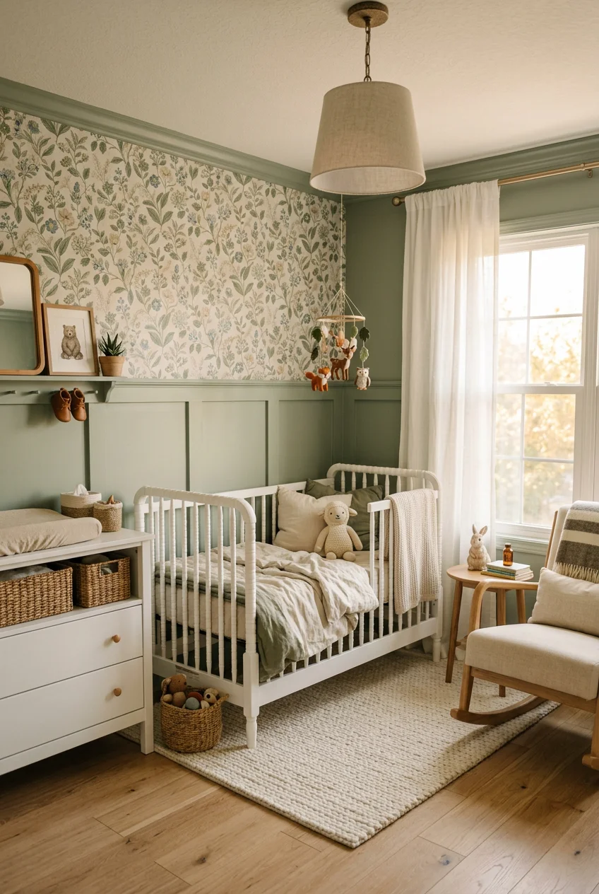 green baby girl nursery - 20 Green Baby Girl Nursery for Every Budget