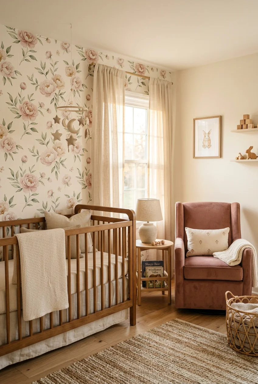baby girl floral nursery - 17 Baby Girl Floral Nursery That Actually Work
